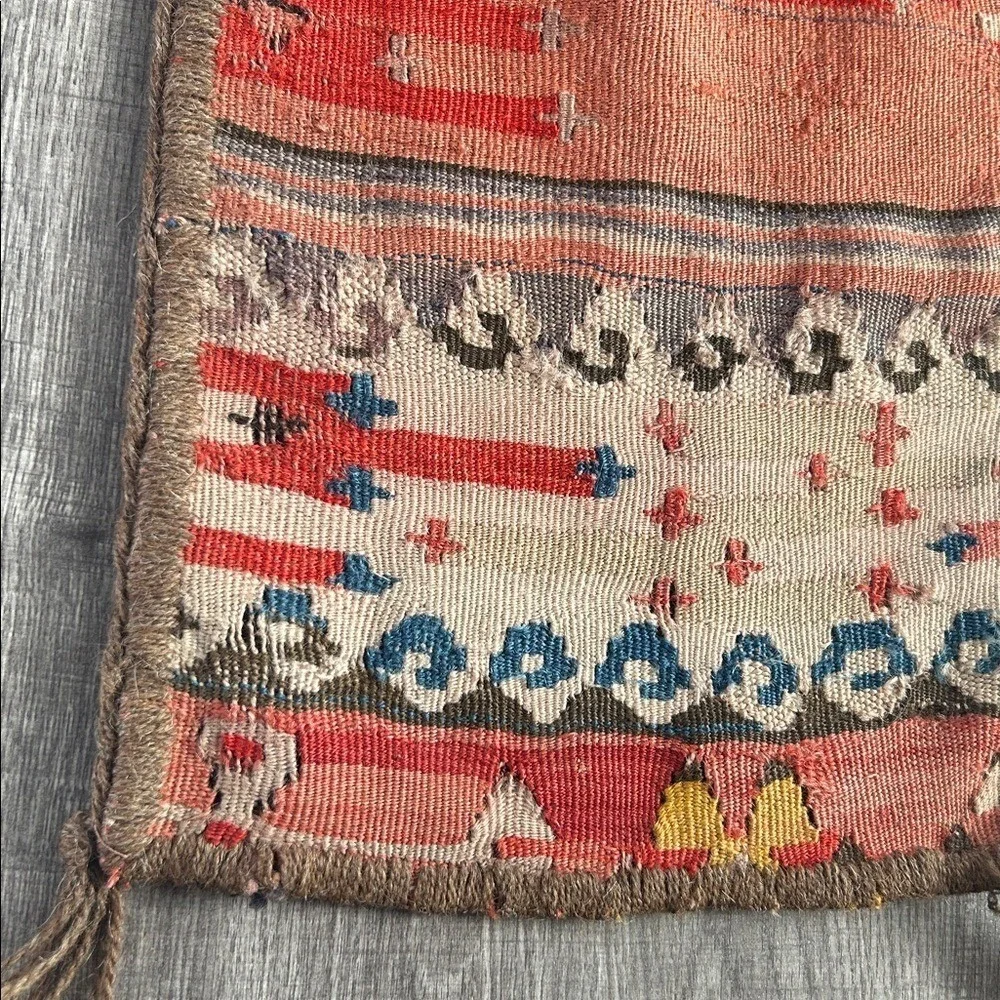 Vintage Turkish Kilim Bag Wool Woven‎ Shoulder Purse Ethnic Tribal Design
